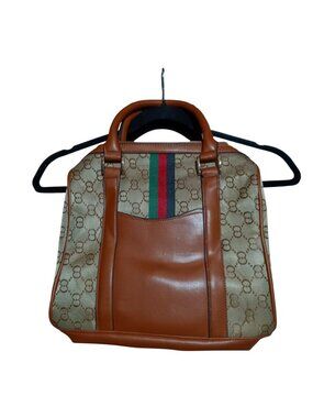 NWOT Monogram Canvas Handbag With Web Stripe